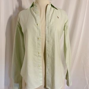 Green Stripe Button Down